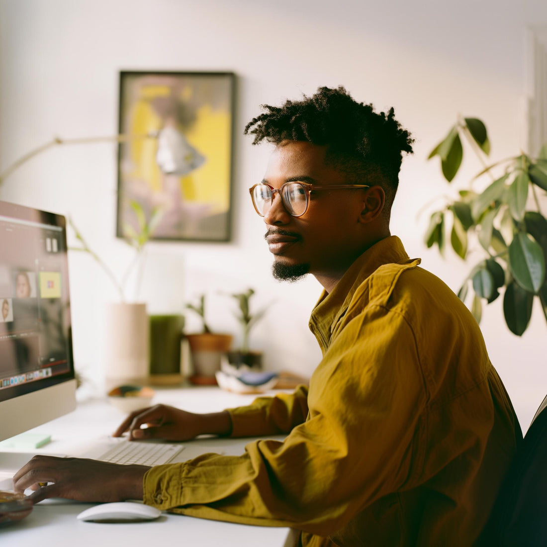 Learner driver in Portsmouth using Pass4U streaming lessons to build confidence on a computer before a UK driving test